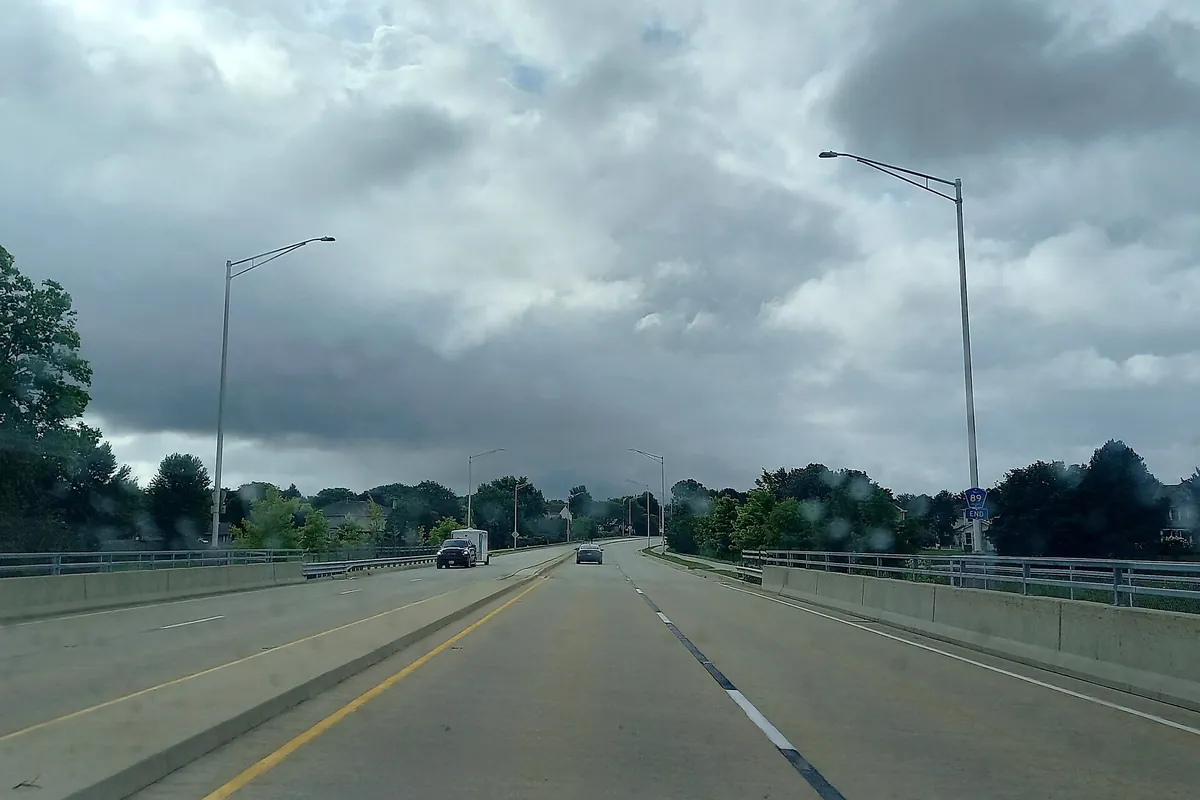 95th Street crossing the DuPage River in Bolingbrook, Illinois