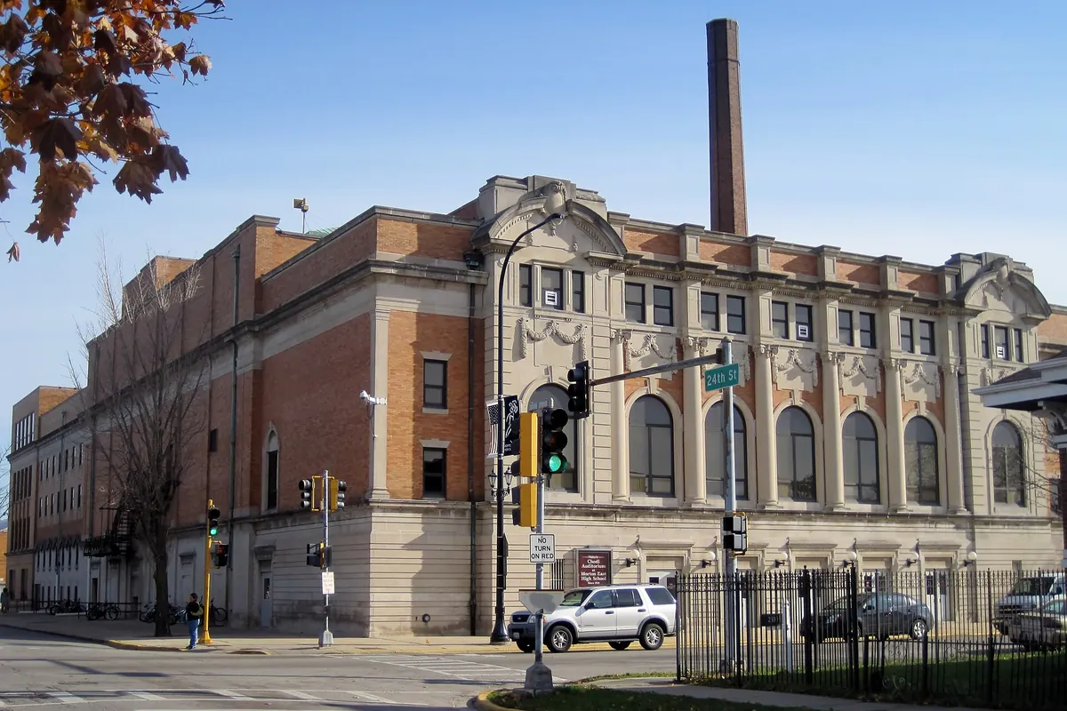 J. Sterling Morton High School East auditorium building in Cicero, Illinois