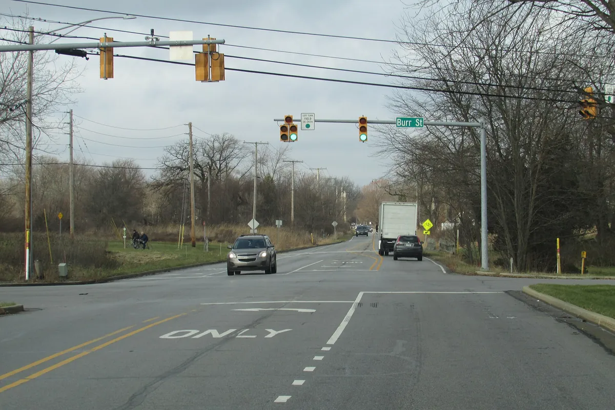 Joliet Road at Burr Street in Schererville, Indiana